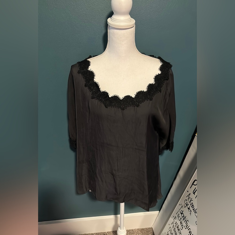 Zara silk lace top